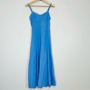 Abercrombie & fitch linen maxi dress blue size xsmall